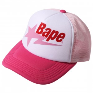 A Bathing Ape Bape Sta Mesh Cap (pink)