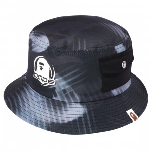 Cheap Cerbe Jordan Outlet x Domo Stroke Camo Pocket Bucket Hat (black)