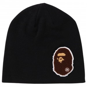 A Bathing Ape Big Ape Head Knit Cap (black)