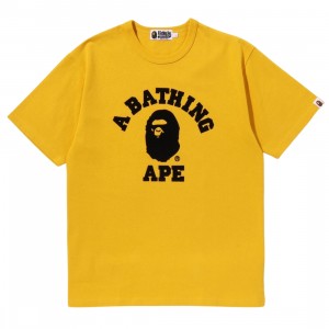 A Bathing Ape Men College Heavy Weight Tee (yellow)