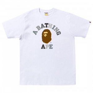 A Bathing Ape Men Colors College Tee (white / black)