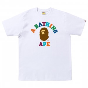 A Bathing Ape Men Colors College Tee (white / multi)