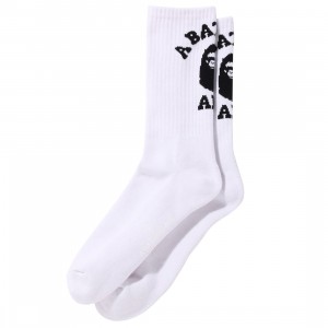 A Bathing Ape Men College Socks (white)