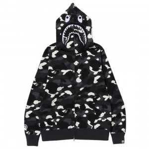 Cheap Urlfreeze Jordan Outlet x Transformers Men City Camo Shark Full Zip Hoodie (black)