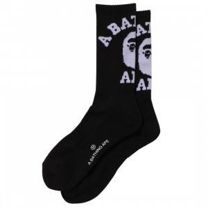 A Bathing Ape Men Bape College Socks (black)