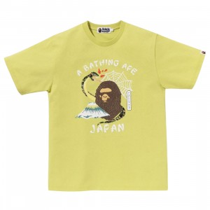 A Bathing Ape Men Bape Japanese Culture Tee (yellow)