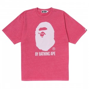 black red nike air Men Overdye By Bathing Ape Relaxed Tee (pink)