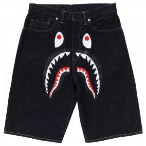 Cheap Cerbe Jordan Outlet x Street Fighter Men Shark Denim Shorts (navy / indigo)