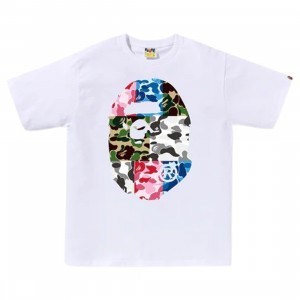 Cheap Urlfreeze Jordan Outlet x Yu-Gi-Oh Men ABC Camo Crazy Big Ape Head Tee (white)