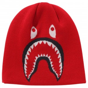A Bathing Ape 2nd Shark Knit Cap (red)