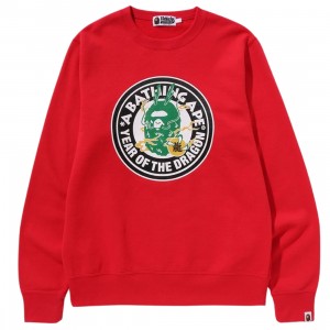 Cheap Cerbe Jordan Outlet x Punk Drunkers Men Year Of The Dragon Sweatshirt (red)