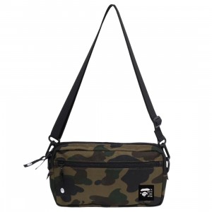 A Bathing Ape 1st Camo Cordura Mini Shoulder Bag (green)