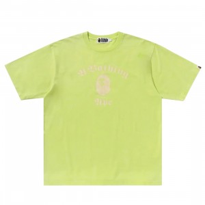 A Bathing Ape Men Overdye Relaxed Fit Tee (yellow)