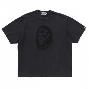 A Bathing Ape Men WGM Garment Dyed Relaxed Fit Tee (black)