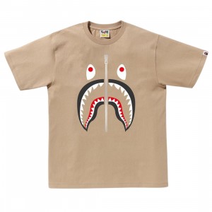 Cheap Urlfreeze Jordan Outlet x Allen Iverson Men Shark Tee (beige)