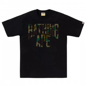 A Bathing Ape Men 1st Camo NYC Logo Tee (black)