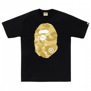 Cheap Urlfreeze Jordan Outlet x Asics Men Color Camo Big Ape Head Tee (black / yellow)