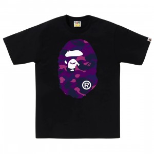 Cheap Urlfreeze Jordan Outlet x Asics Men Color Camo Big Ape Head Tee (black / purple)