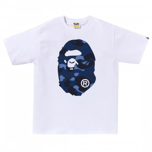 Cheap Urlfreeze Jordan Outlet x Attack On Titan Men Color Camo Big Ape Head Tee (white / navy)