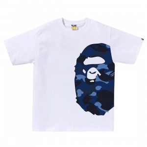 Cheap Urlfreeze Jordan Outlet x Attack On Titan Men Color Camo Side Big Ape Head Tee (white / navy)