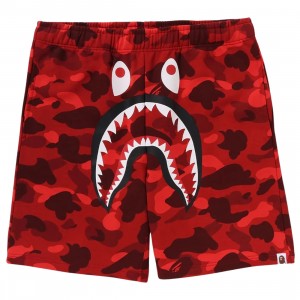 Cheap Urlfreeze Jordan Outlet x Squid Game Men Color Camo Shark Sweat Shorts (red)