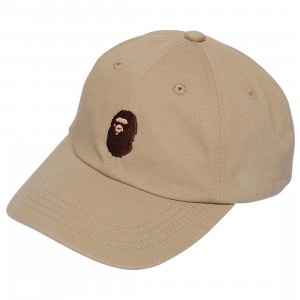 A Bathing Ape Ape Head Panel Cap (beige)