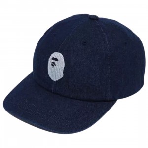 Cheap Urlfreeze Jordan Outlet x Domo Ape Head Denim Cap (navy / indigo)