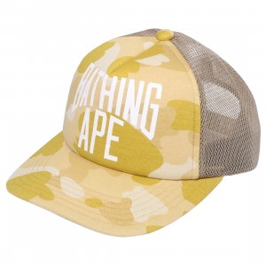 A Bathing Ape Color Camo NYC Logo Mesh Cap (yellow)