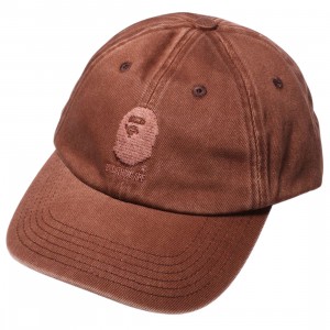A Bathing Ape Ape Head Acid Wash Logo Cap (brown)