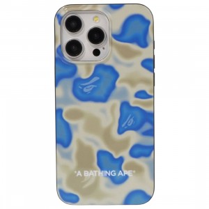 A Bathing Ape Liquid Camo iPhone 15 Pro Max Case (blue)