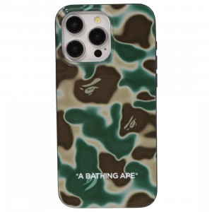 A Bathing Ape Liquid Camo iPhone 15 Pro Max Case (olive / olive drab)