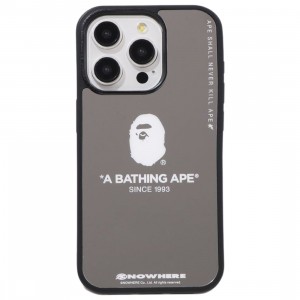 Cheap 127-0 Jordan Outlet x One Piece Bape Mirror iPhone 15 Pro Case (silver)