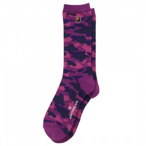 Cheap Cerbe Jordan Outlet x Allen Iverson Men Color Camo Ape Head One Point Socks (purple)