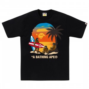 A Bathing Ape Men Sunset Beach Ape Head Tee (black)