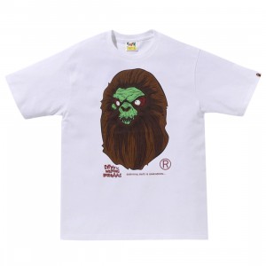 A Bathing Ape Men Bape Horror Mad Face Tee (white)