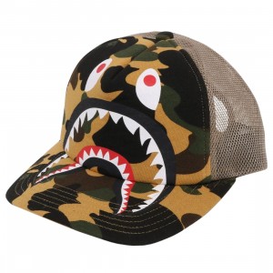 A Bathing Ape 1st Camo Shark Mesh Cap (yellow)