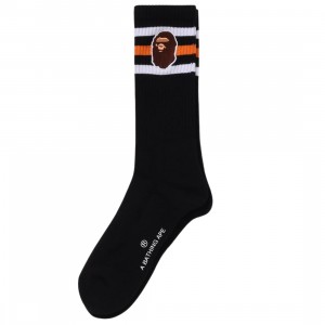 A Bathing Ape Men Ape Head Socks (black)