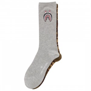 A Bathing Ape Men 1st Shark Socks (gray)