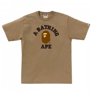 A Bathing Ape Men College Tee (beige)