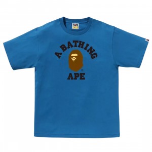 A Bathing Ape Men College Tee (blue)