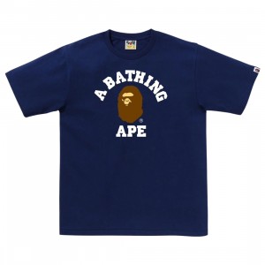 A Bathing Ape Men College Tee (navy)