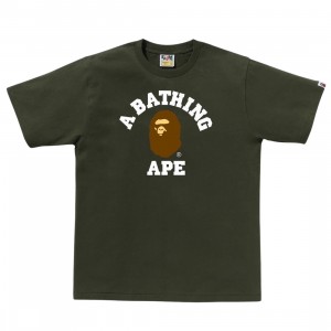 A Bathing Ape Men College Tee (olive / olive drab)