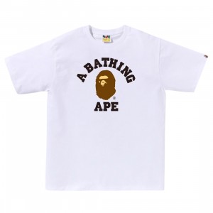 A Bathing Ape Men College Tee (white)