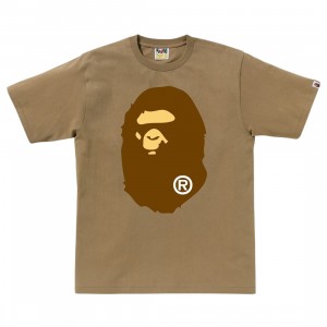 A Bathing Ape Men Big Ape Head Tee (beige)