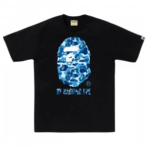 A Bathing Ape Men ABC Camo By Bathing Ape Tee (black / blue)