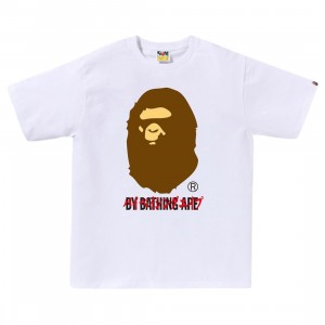 A Bathing Ape Men Katakana By Bathing Ape Tee (white)