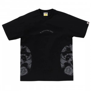 A Bathing Ape Men Japanese Tattoo Side Big Ape Head Tee (black)