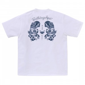 A Bathing Ape Men Japanese Tattoo Logo Tee (white)