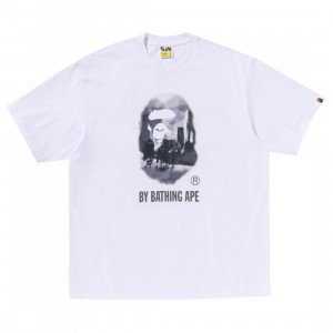 A Bathing Ape Men Painting By Bathing Ape Relaxed Fit Tee (white)