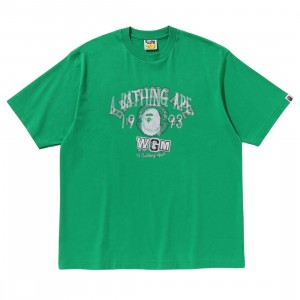 A Bathing Ape Men Layered College Relaxed Fit Tee (green)